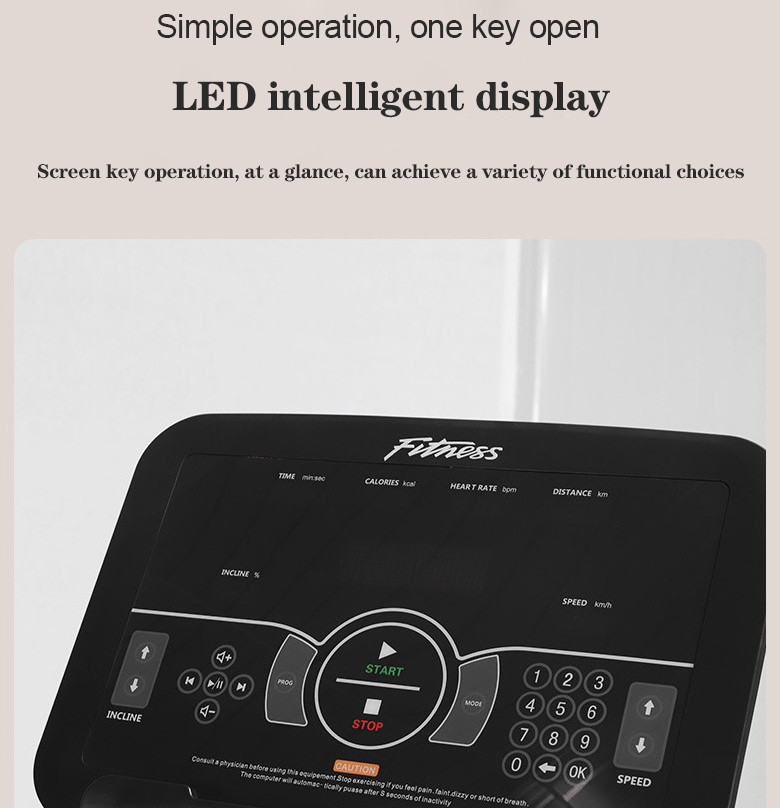 5intelligent display gym treadmill
